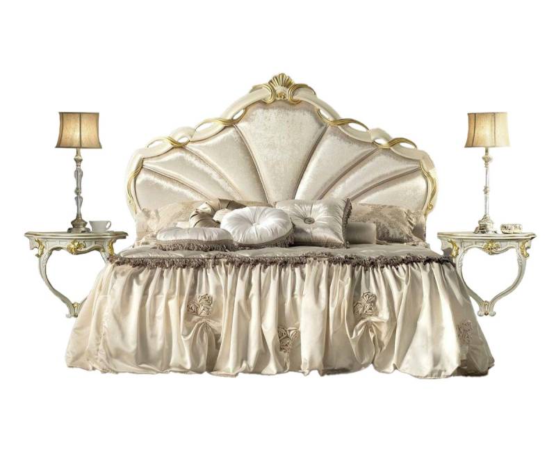 Xlmoebel Schlafzimmer-Set Design Schlafzimmer 3tlg. Bett 2x Nachttisch Klassischer Luxus, (3-tlg., Bett + 2x Nachttische), Hergestellt in Europa von Xlmoebel