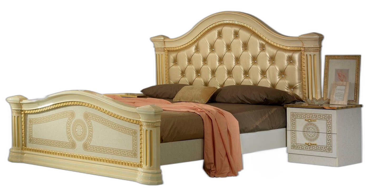 Xlmoebel Schlafzimmer-Set Design Schlafzimmer 3tlg. Bett 2x Nachttisch Klassischer Luxus Set, (3-tlg., Bett + 2x Nachttische), Hergestellt in Europa von Xlmoebel