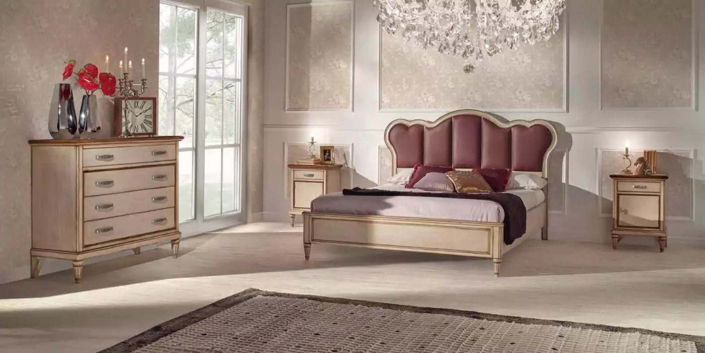 Xlmoebel Schlafzimmer-Set Designer Schlafzimmermöbel Set mit Bett Nachttischen und Kommode, (Schlafzimmer Set 4 tlg(Bett + 2x Nachttische + Kommode), Hergestellt in Europa von Xlmoebel