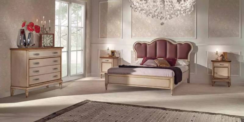 Xlmoebel Schlafzimmer-Set Designer Schlafzimmermöbel Set mit Bett Nachttischen und Kommode, (Schlafzimmer Set 4 tlg(Bett + 2x Nachttische + Kommode), Hergestellt in Europa von Xlmoebel