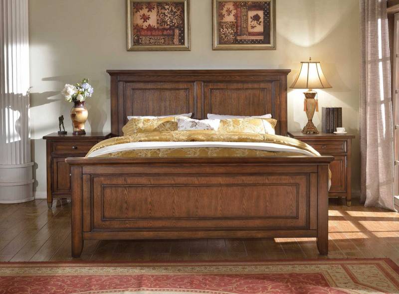 Xlmoebel Schlafzimmer-Set Doppelbett mit 2 Nachttischen aus Holz im Design für Schlafzimmer, (3-tlg., 3tlg. Schlafzimmer Set(Bett + 2x Nachttisch), Hergestellt in Europa von Xlmoebel