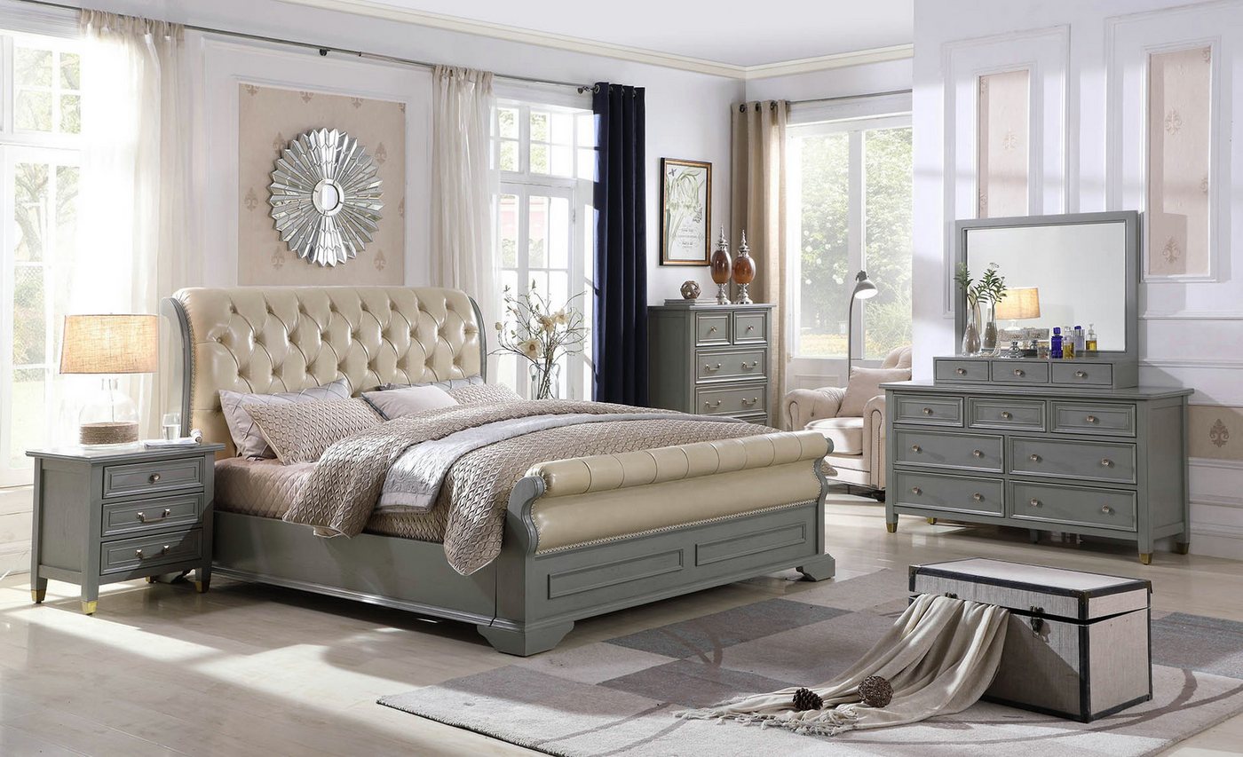 Xlmoebel Schlafzimmer-Set Hochwertiges Schlafzimmer Ensemble aus Holz mit Designer-Touch, (3-tlg., 3tlg. Schlafzimmer Set(Bett + 2x Nachttisch), Hergestellt in Europa von Xlmoebel