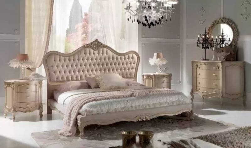 Xlmoebel Schlafzimmer-Set Hochwertiges Schlafzimmermöbel-Set mit luxuriösem Design, (4-tlg., Set 4 tlg. (Bett + 2x Nachttische + Kommode), Hergestellt in Europa von Xlmoebel