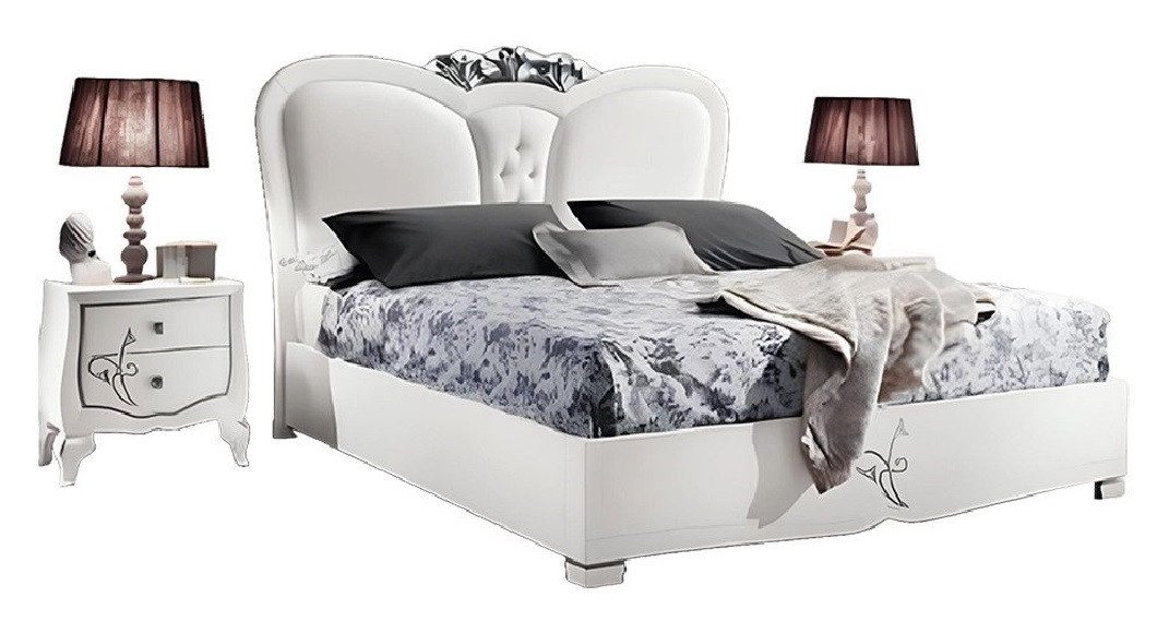 Xlmoebel Schlafzimmer-Set Luxuriöses Doppelbett-Set für das Schlafzimmer mit Bettrahmen und zwei, (Set 3tlg.Schlafzimmer (Bett + 2x Nachttisch), Hergestellt in Italy von Xlmoebel