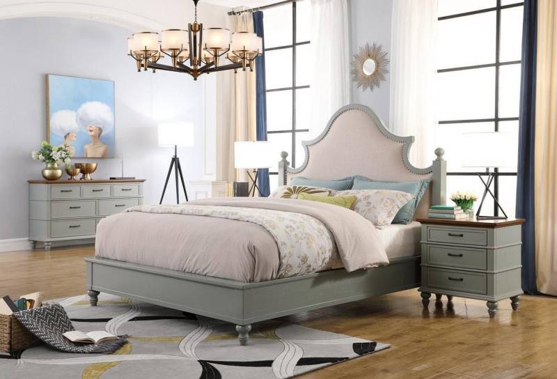 Xlmoebel Schlafzimmer-Set Luxuriöses Schlafzimmer-Set im Design mit Bett, 2 Nachttischen, (4 tlg.Schlafzimmer Set(Bett + 2x Nachttisch + Kommode), Hergestellt in Europa von Xlmoebel