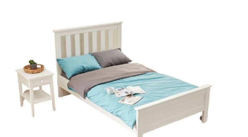 Xlmoebel Schlafzimmer-Set Luxuriöses Schlafzimmer-Set mit Doppelbett und Nachttisch in Weiß, (2-tlg., 2tlg. Schlafzimmer Set (Bett + Nachttisch), Hergestellt in Europa von Xlmoebel