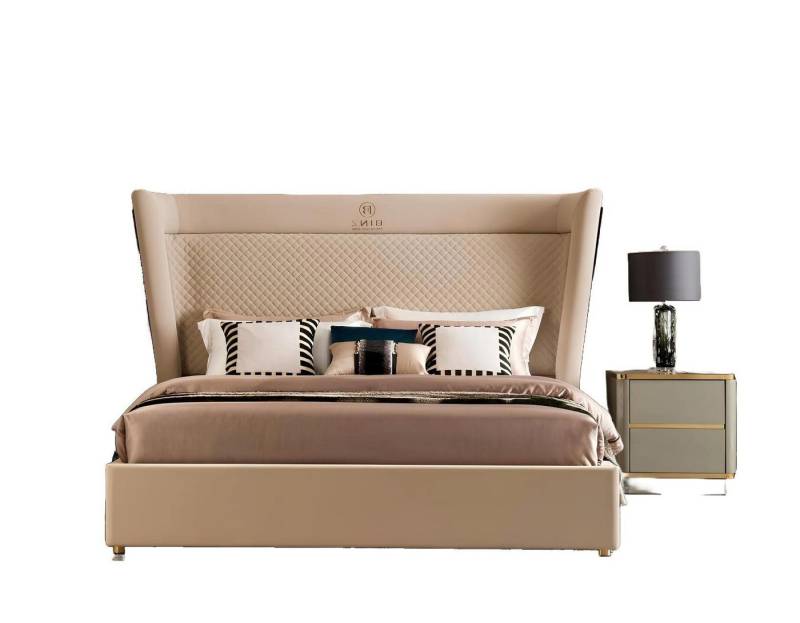 Xlmoebel Schlafzimmer-Set Neues 4-teiliges Set mit Designer-Schlafzimmerbett und 2 Nachttischen, (4tlg.Schlafzimmer Set(Bett + 2x Nachttisch + Kommode), Hergestellt in Europa von Xlmoebel