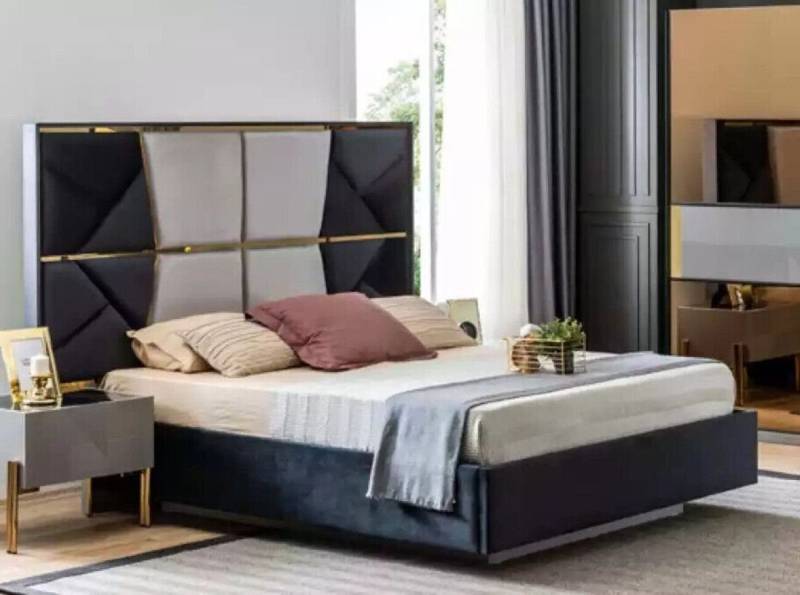 Xlmoebel Schlafzimmer-Set Schlafzimmer Set 3 tlg. Modernes Design mit Bett und 2 Nachttischen, (3-tlg., 1x Bett + 2x Nachttische), Hergestellt in Europa von Xlmoebel
