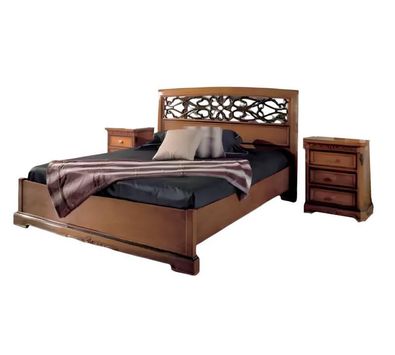 Xlmoebel Schlafzimmer-Set Schlafzimmermöbel Set im klassischen Design mit 2 Nachttischen, (Bett + 2x Nachttische), Hergestellt in Europa von Xlmoebel