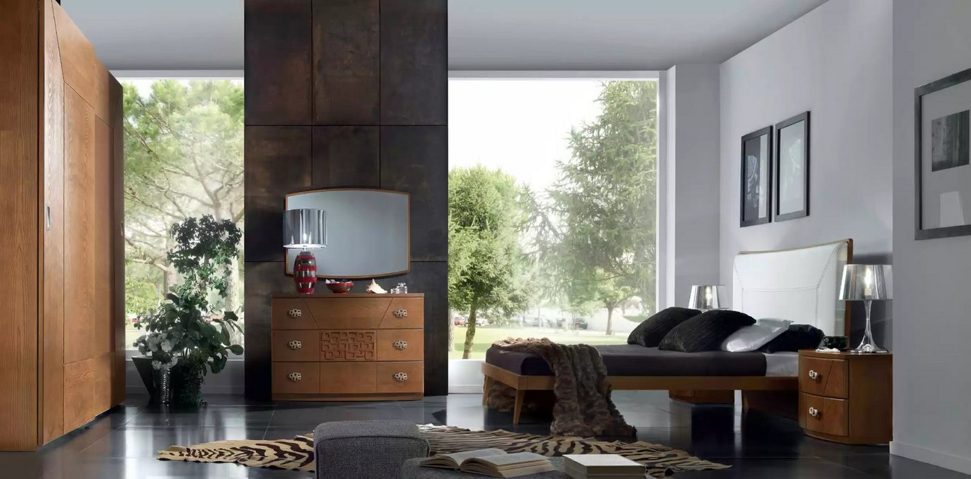 Xlmoebel Komplettschlafzimmer Schlafzimmer Set Bett 2x Nachttisch Kommode 6tlg Design Luxus Komplett, (6-tlg., Schlafzimmer-Set), Hergestellt in Europa von Xlmoebel