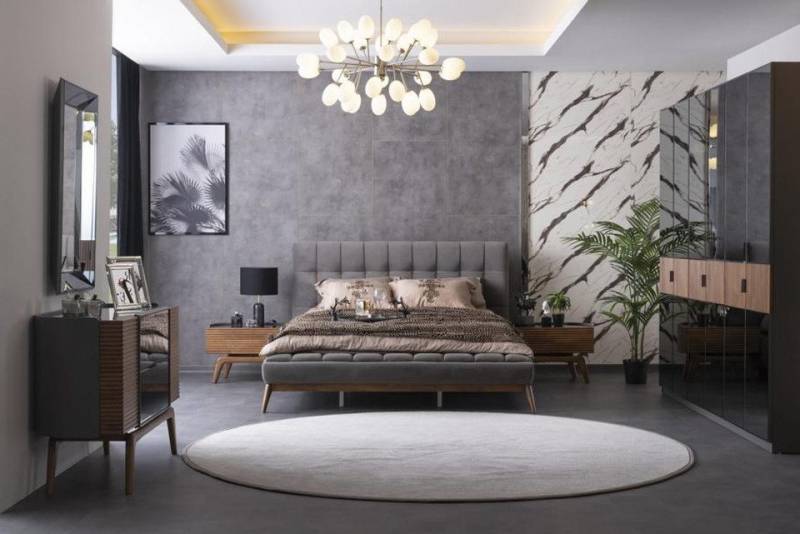Xlmoebel Schlafzimmer-Set Set für das Schlafzimmer mit einem großen Bett, zwei Nachttischen, (Schlafzimmer-Set), Hergestellt in Europa von Xlmoebel