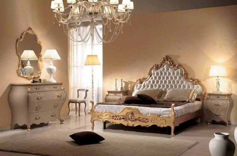 Xlmoebel Schlafzimmer-Set Vollständiges Schlafzimmer-Ensemble mit Bett, 2 Nachttischen, Kommode, (5-tlg., Set 5tlg(Bett + 2x Nachttische + Kommode + Spiegel), Hergestellt in Europa von Xlmoebel