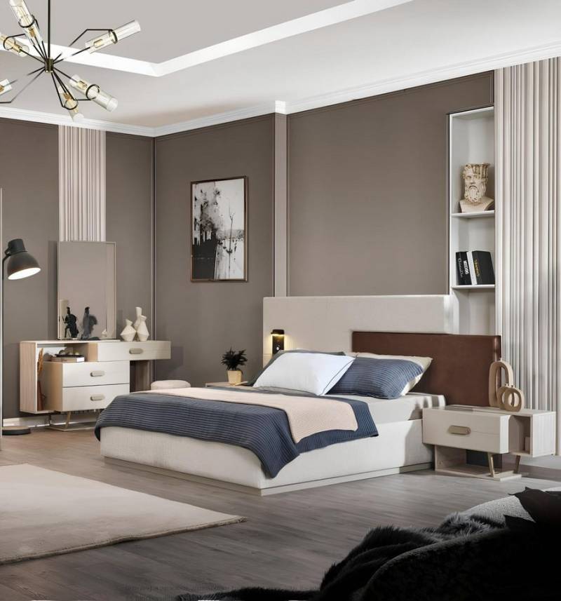 Xlmoebel Schlafzimmer-Set Vollständiges Schlafzimmermöbel-Set mit modernem Designer-Bett, (5-tlg., Schlafzimmer-Set), Hergestellt in Europa von Xlmoebel
