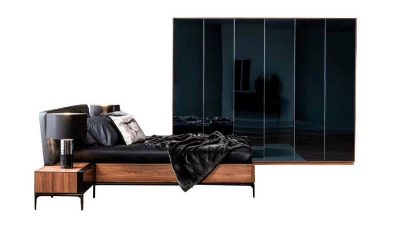 Xlmoebel Schlafzimmer-Set Vollständiges Schlafzimmermöbelset mit Bett, Nachttischen, (4-tlg., Bett / 2x Nachttische / Kleiderschrank), Hergestellt in Europa von Xlmoebel