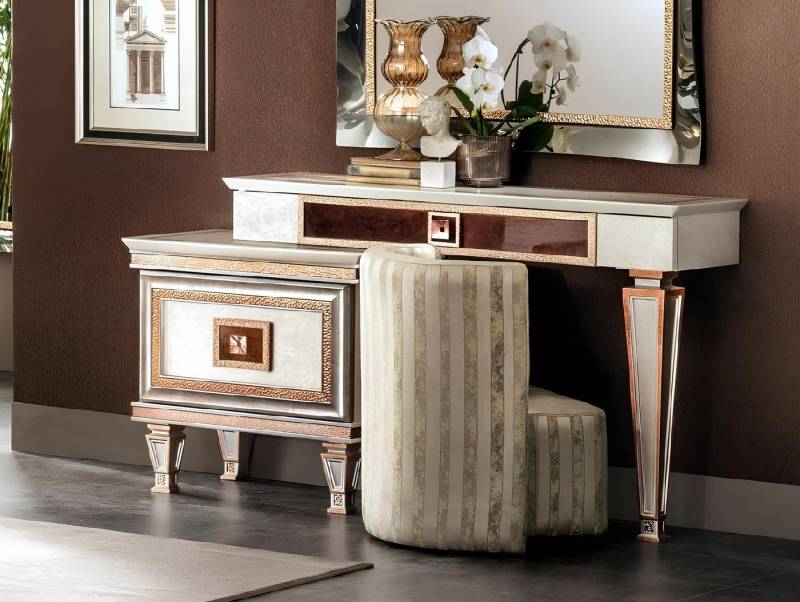 Xlmoebel Schminktisch Designer Konsole Schminkschrank Kosmetikmöbel Spiegelkommode, Hergestellt in Europa von Xlmoebel