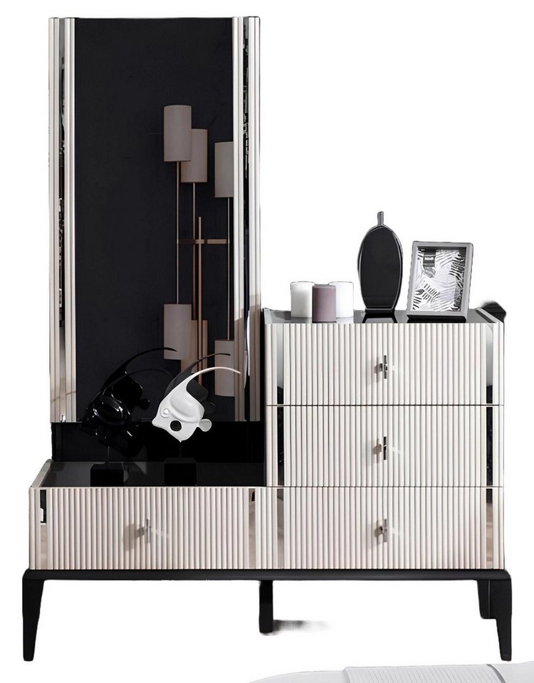 Xlmoebel Schminktisch Eleganter weißer Schminktisch mit vier Türen - Luxuriöser (Schminktisch mit Spiegel), Hergestellt in Europa von Xlmoebel