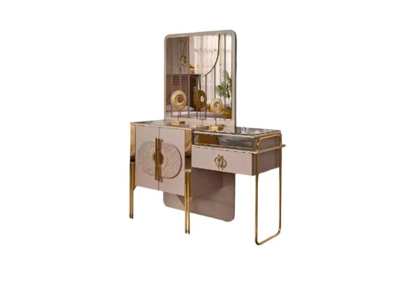 Xlmoebel Schminktisch Holz Schminktisch in Beige für das Schlafzimmer - Konsolentisch als (1-St., Schminktisch), Hergestellt in Europa von Xlmoebel