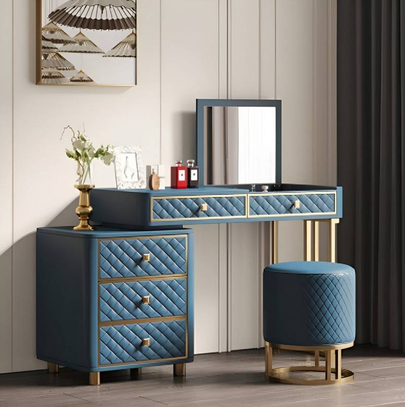 Xlmoebel Schminktisch Kosmetiktisch mit Spiegel und Design-Konsolen-Kommode-Tisch (2-St., Schminktisch), Hergestellt in Europa von Xlmoebel