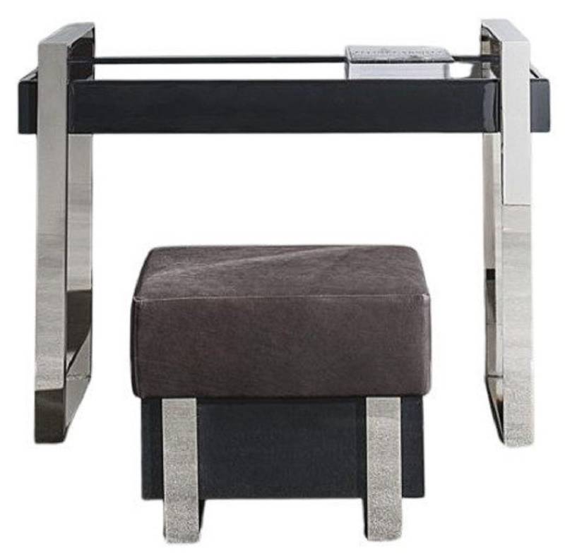 Xlmoebel Schminktisch Sekretär mit Hochglanz-Oberfläche – Stilvoller Tisch für jeden Raum (2-St., 2tlg Schminktisch + Hocker), Hergestellt in Italy von Xlmoebel