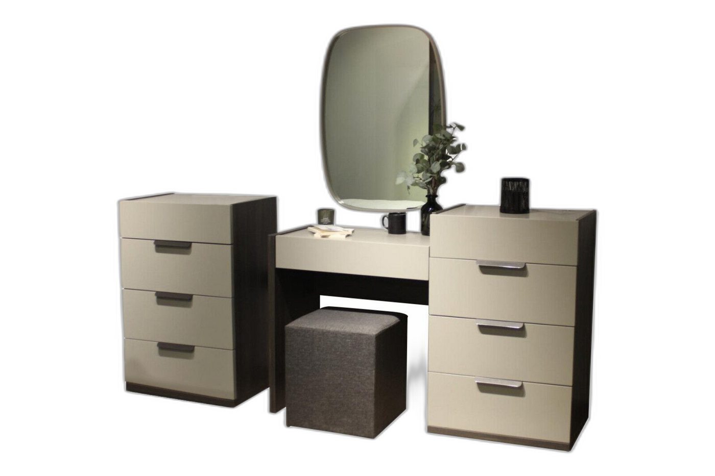 Xlmoebel Schminktisch Luxus Schlafzimmer Möbel mit Spiegel und Schminktisch Gestaltung (3-St., Hocker, Schminktisch, Spiegel), Hergestellt in Europa von Xlmoebel