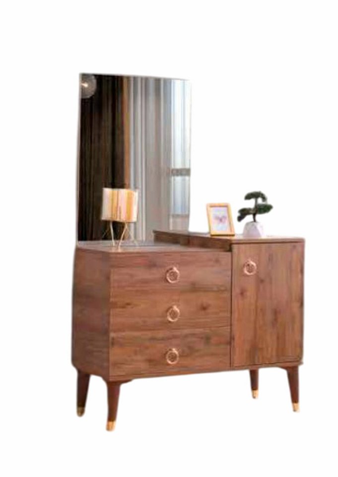 Xlmoebel Schminktisch Moderne Schminkkommode mit Spiegel in rechteckigem Braun-Design (1-St., Schminktisch mit Spiegel), Hergestellt in Europa von Xlmoebel