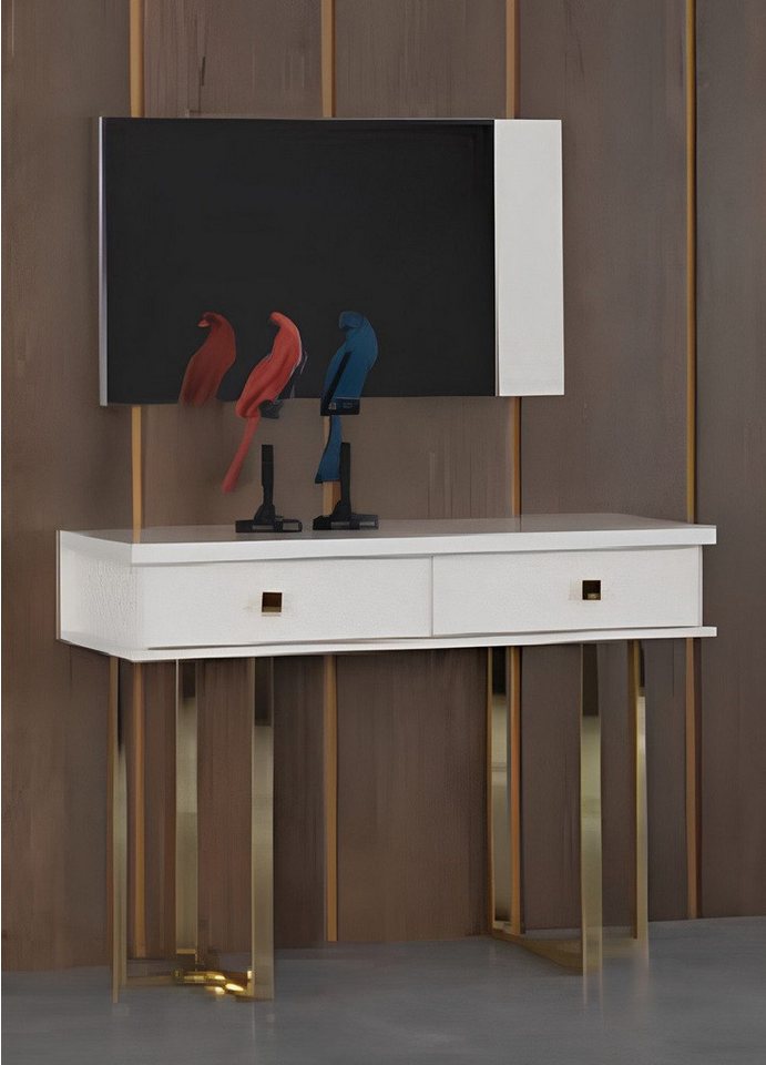 Xlmoebel Schminktisch Weißer Holz-Kosmetik-Konsolentisch (1-St., Schminktisch), Hergestellt in Europa von Xlmoebel