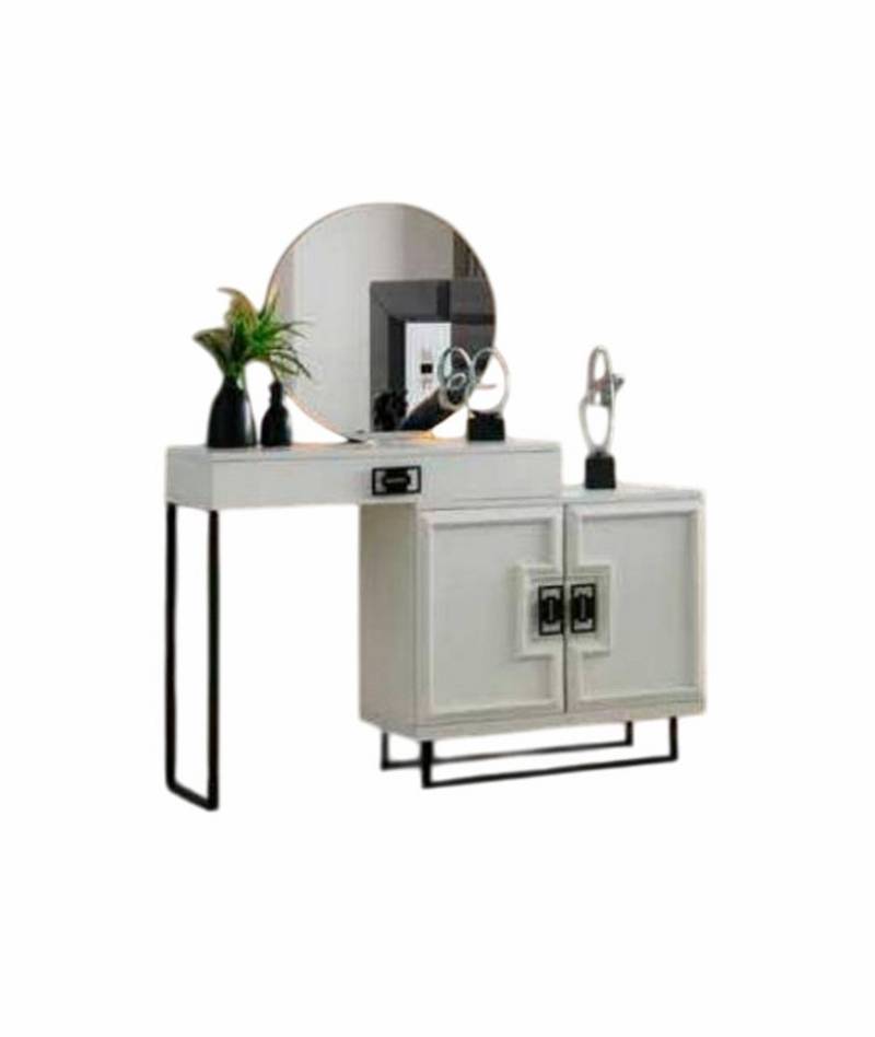 Xlmoebel Schminktisch Weißer rechteckiger Schminktisch mit Spiegel im modernen Designstil (1-St., Schminktisch mit Spiegel), Hergestellt in Europa von Xlmoebel