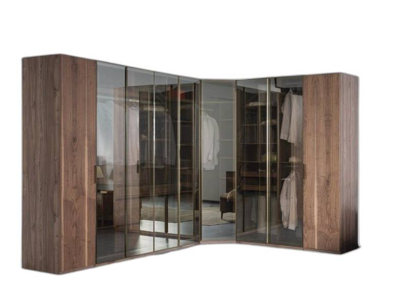 Xlmoebel Schranksystem Begehbarer Kleiderschrank Glasschrank Durchsichtige Türen Eckschrank (1-St., Kleiderschrank) Hergestellt in Europa von Xlmoebel