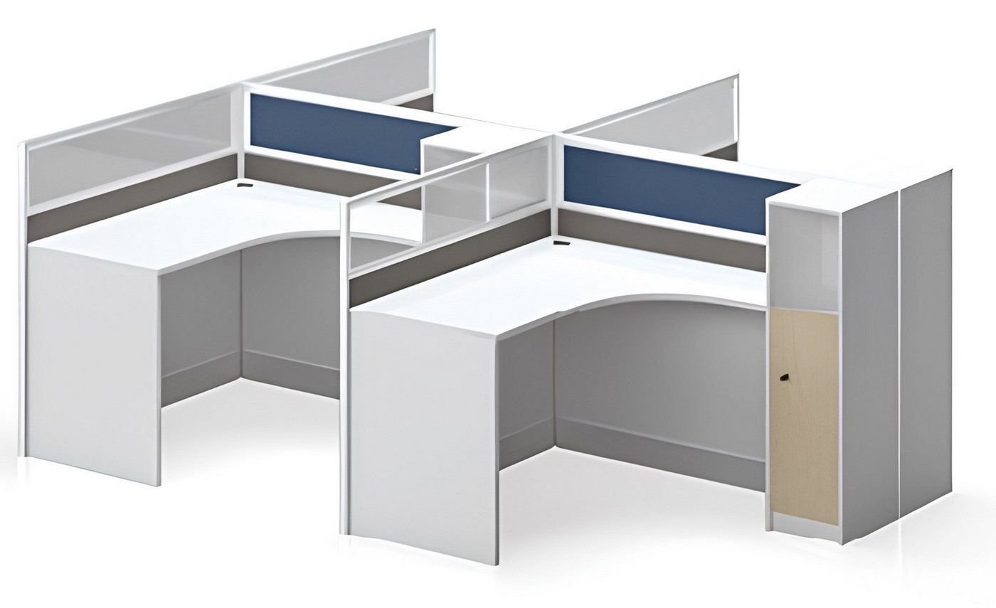 Xlmoebel Schreibtisch Arbeitsplatz 4er Bürotisch Schreibtisch Tisch Schreibtischmöbel (4x Sitzer Schreibtisch), Hergestellt in Europa von Xlmoebel