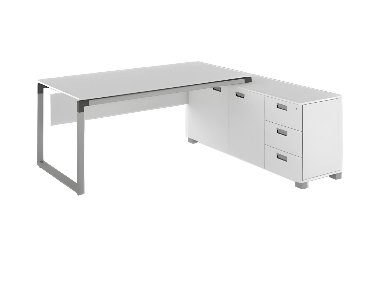Xlmoebel Eckschreibtisch Arbeitsplatzmöbel Schreibtisch Sideboard Schreibtischstation (Eckschreibtisch), Hergestellt in Europa von Xlmoebel