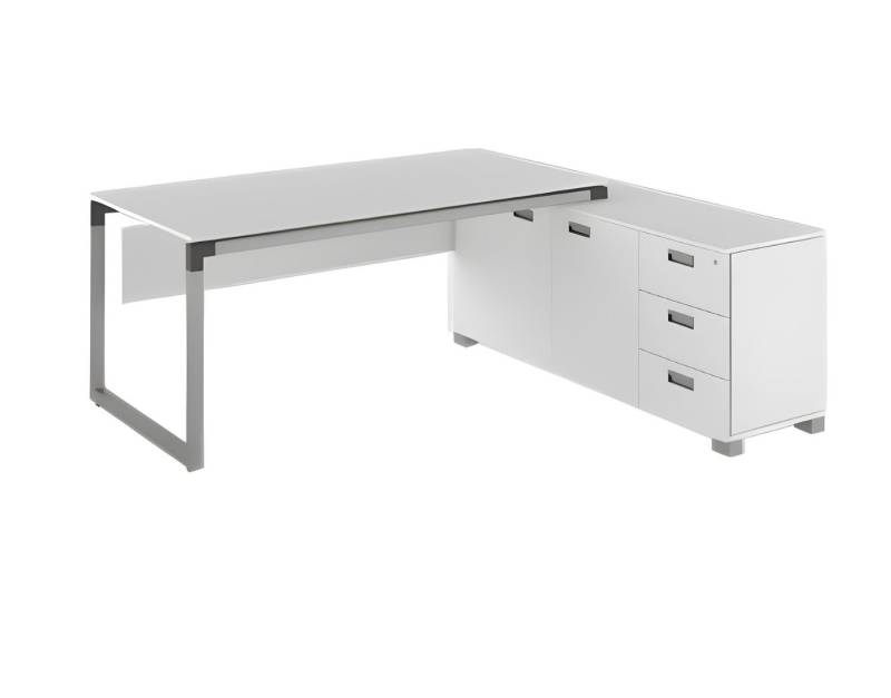 Xlmoebel Eckschreibtisch Arbeitsplatzmöbel Schreibtisch Sideboard Schreibtischstation (Eckschreibtisch), Hergestellt in Europa von Xlmoebel