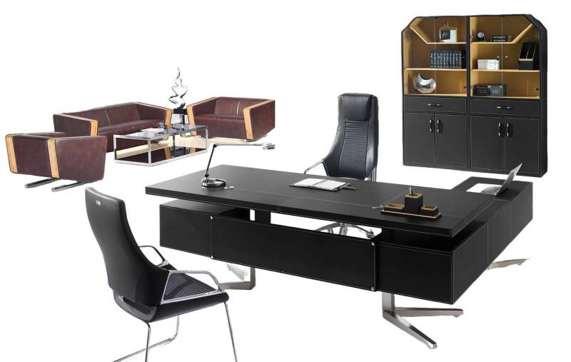 Xlmoebel Schreibtisch Büro-Eckschreibtisch für Chefs in Kanzlei oder Praxis - Büromöbel-Set (Eckschreibtisch), Hergestellt in Europa von Xlmoebel