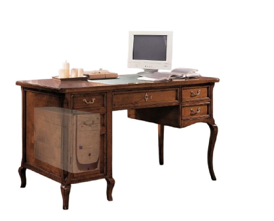 Xlmoebel Schreibtisch Büromöbel Vintage Schreibtisch Sekretär Holzdesign Schreibtischmöbel (1-St., Schreibtisch), Hergestellt in Europa von Xlmoebel