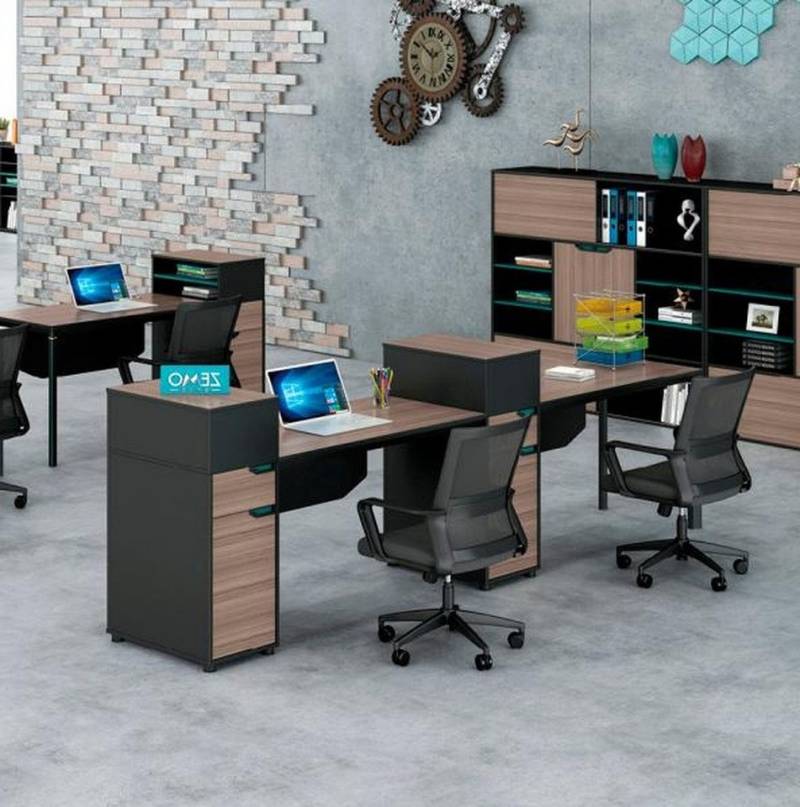 Xlmoebel Schreibtisch Bürotisch aus Holz mit Regal für das moderne Büro - Arbeitsplatz (Schreibtisch), Hergestellt in Europa von Xlmoebel