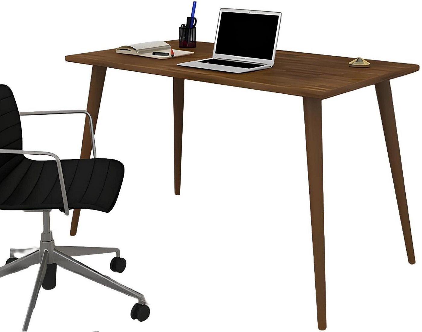Xlmoebel Schreibtisch Designer Schreibtisch in dunkelbrauner Loft-Optik - Robuste Büromöbel (Schreibtisch), Hergestellt in Europa von Xlmoebel