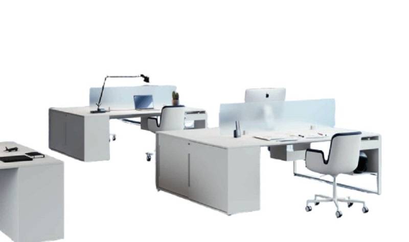Xlmoebel Schreibtisch Doppelter Schreibtisch mit Schublade für Arbeit und Computer (1-St., Arbeitstisch für 2 Personen), Hergestellt in Europa von Xlmoebel