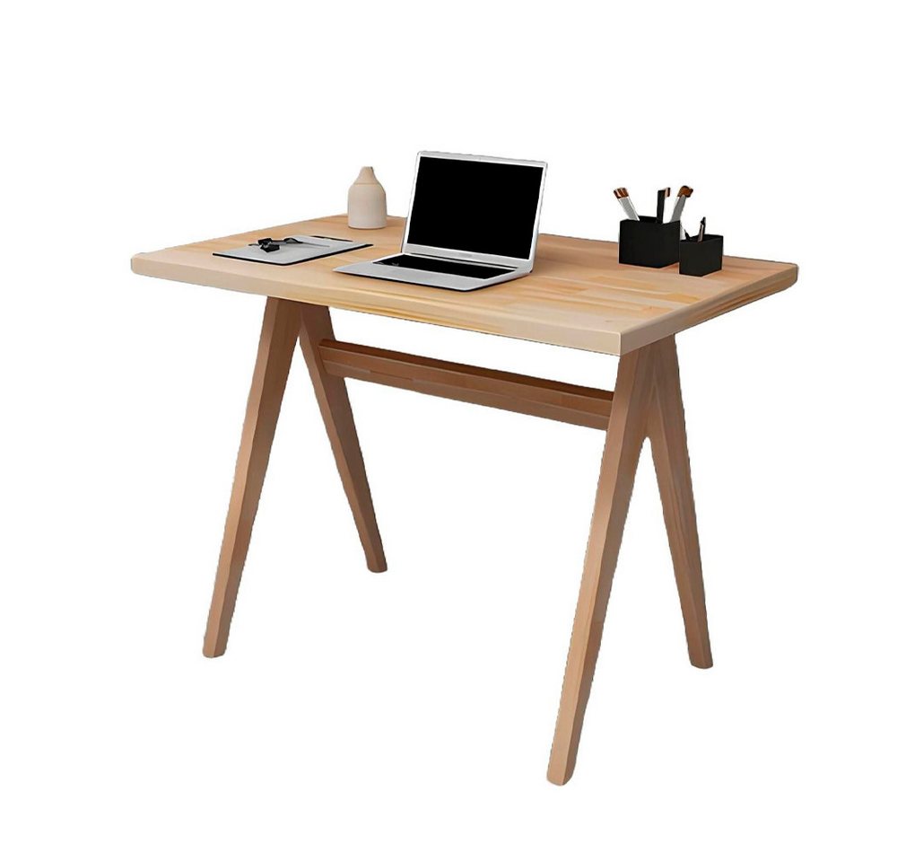 Xlmoebel Schreibtisch Eleganter Beiger Schreibtisch Zeitgemäße Ablagetische Exklusive Holz (Schreibtisch), Hergestellt in Europa von Xlmoebel