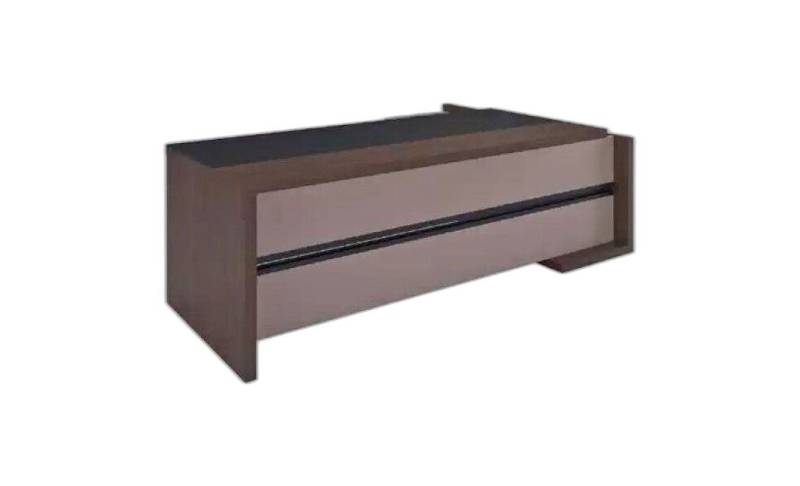 Xlmoebel Eckschreibtisch Eleganter Schreibtisch aus Holz für das Büro, brauner Design-Tisch. (1-St., Schreibtisch), Hergestellt in Europa von Xlmoebel