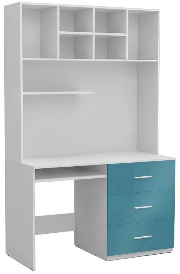 Xlmoebel Kinderschreibtisch Hochglanz Schreibtisch in Türkis für Büro Kinder- oder Jugendzimmer (Schreibtisch), Hergestellt in Europa von Xlmoebel