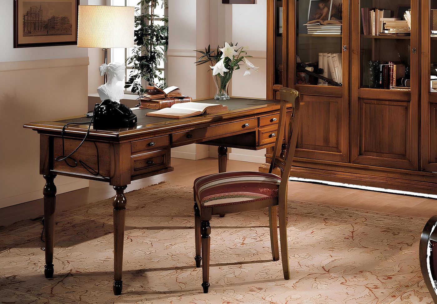 Xlmoebel Schreibtisch Italienische Holz Büromöbel Schreibtisch Sekretär Tisch Bürotische (Schreibtisch), Hergestellt in Europa von Xlmoebel