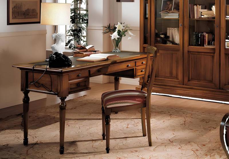 Xlmoebel Schreibtisch Italienische Holz Büromöbel Schreibtisch Sekretär Tisch Bürotische (Schreibtisch), Hergestellt in Europa von Xlmoebel