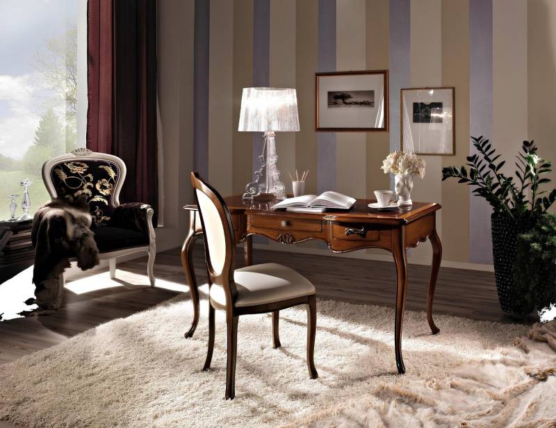 Xlmoebel Schreibtisch Italienischer Holz-Telefon-Beistelltisch-Konsolentisch Möbelkonsole (Schreibtisch), Hergestellt in Europa von Xlmoebel