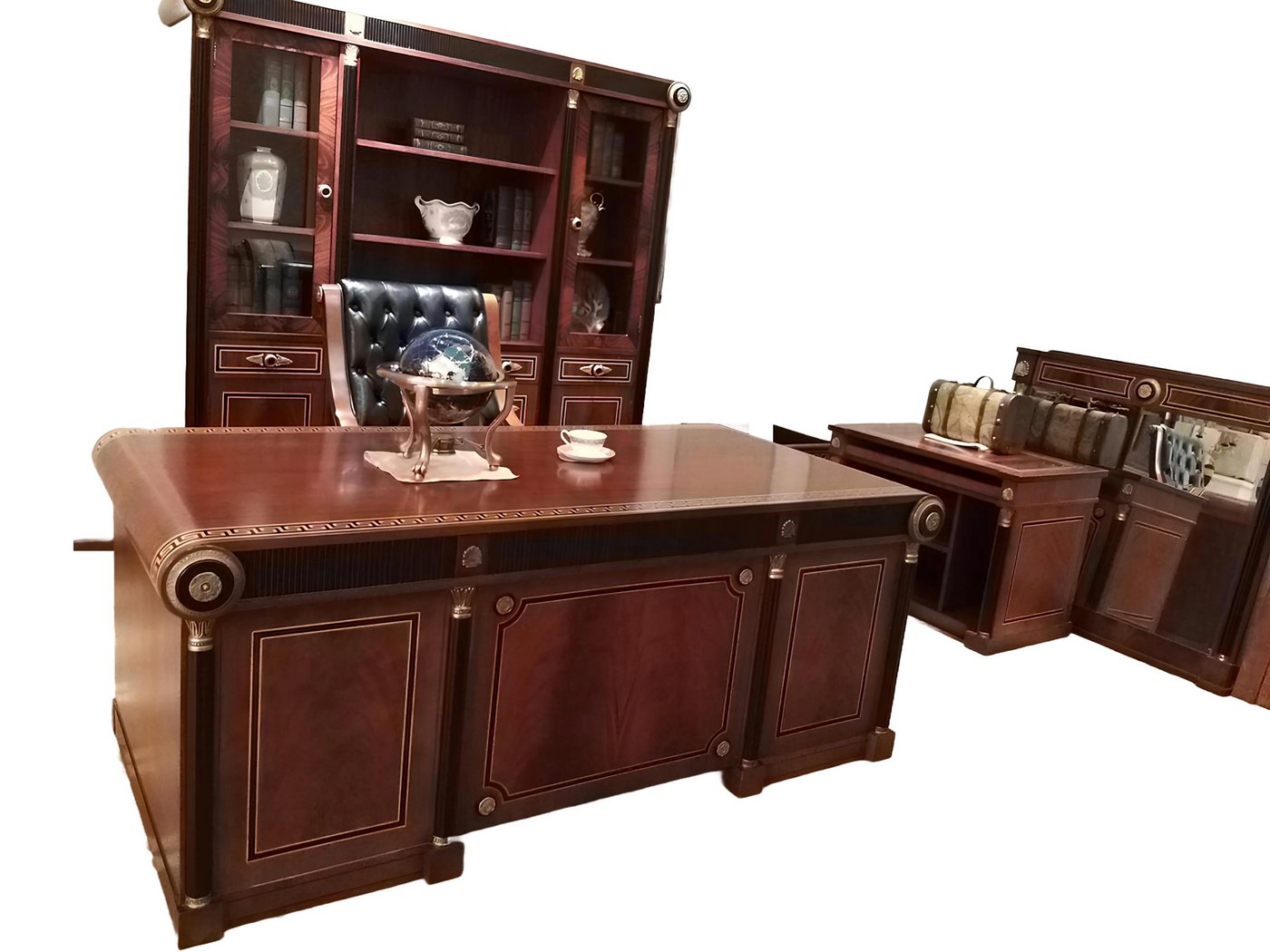 Xlmoebel Schreibtisch Klassischer Chefsessel für das Wohnzimmer aus edlem Holz (Schreibtisch), Hergestellt in Europa von Xlmoebel