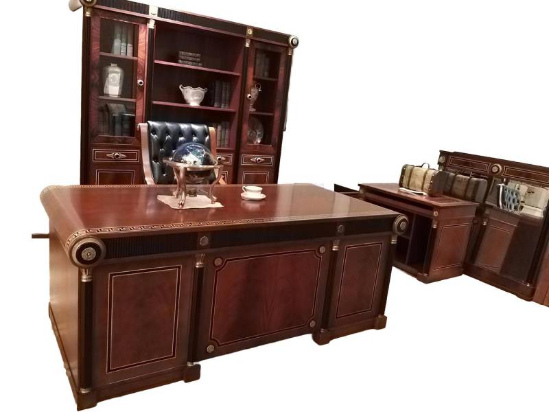 Xlmoebel Schreibtisch Klassischer Chefsessel für das Wohnzimmer aus edlem Holz (Schreibtisch), Hergestellt in Europa von Xlmoebel