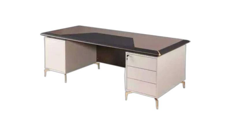 Xlmoebel Schreibtisch Leiter Schreibtisch mit Metallbeinen und Schubladen aus Holz (1-St., 1x nur Schreibtisch), Hergestellt in Europa von Xlmoebel