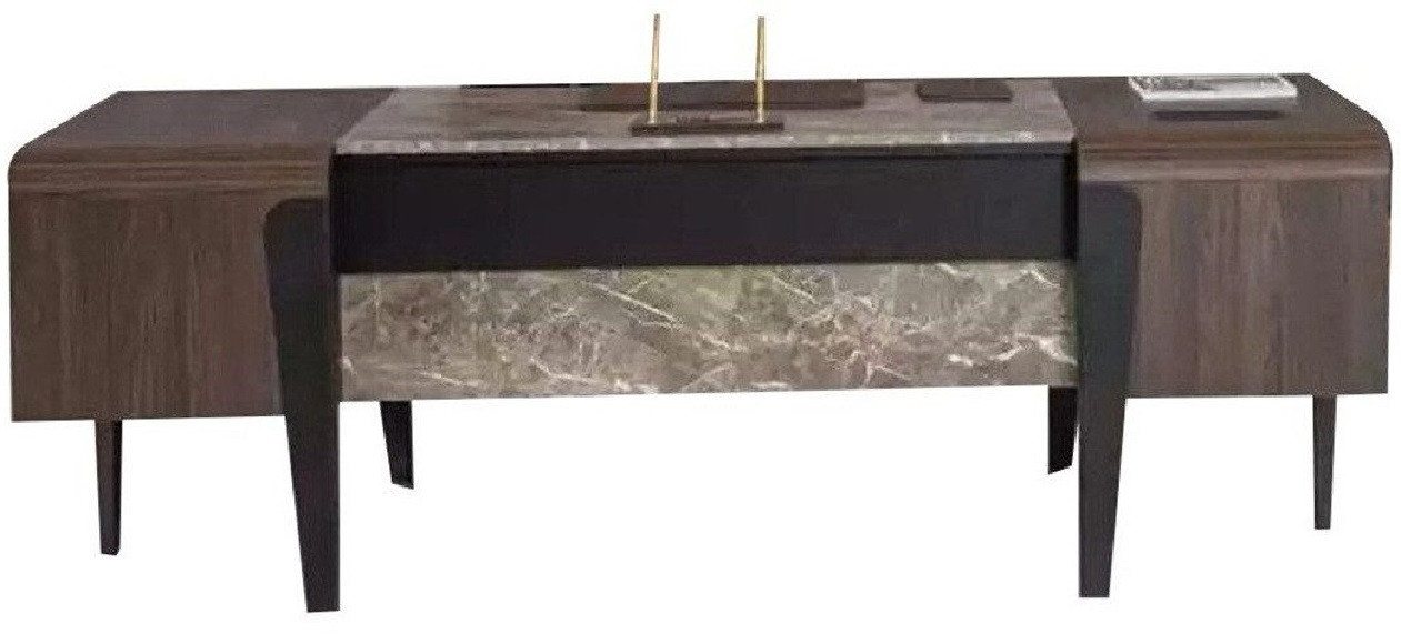 Xlmoebel Schreibtisch Marmorimitat Schreibtischunterlage für die Büroeinrichtung (Schreibtisch), Hergestellt in Europa von Xlmoebel