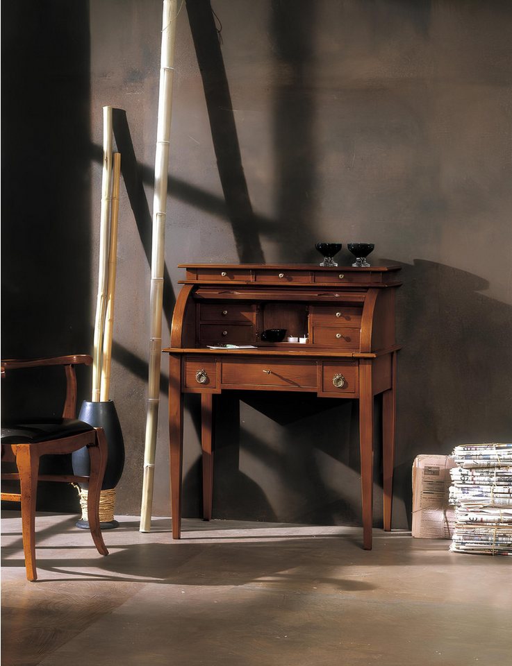 Xlmoebel Schreibtisch Massiver Holz-Schreibtisch in Braun fürs Büro - Arbeitsplatz Sekretär (Schreibtisch), Hergestellt in Europa von Xlmoebel