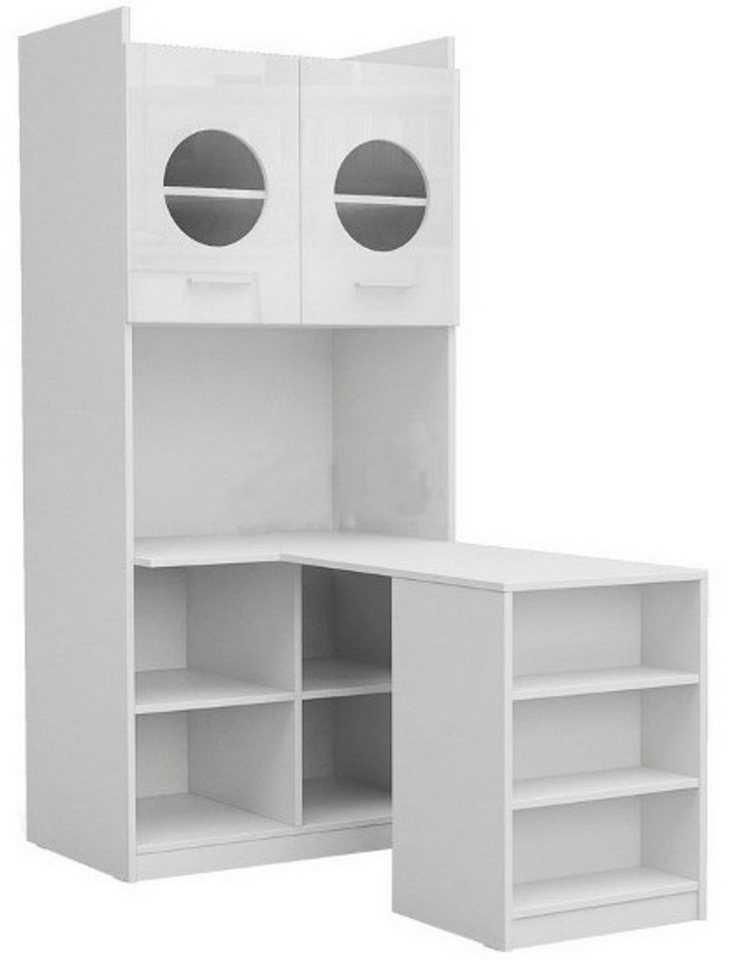 Xlmoebel Kinderschreibtisch Moderne Eckschreibtisch aus Holz für Jugend Kinderzimmer in Weiß (Schreibtisch), Hergestellt in Europa von Xlmoebel