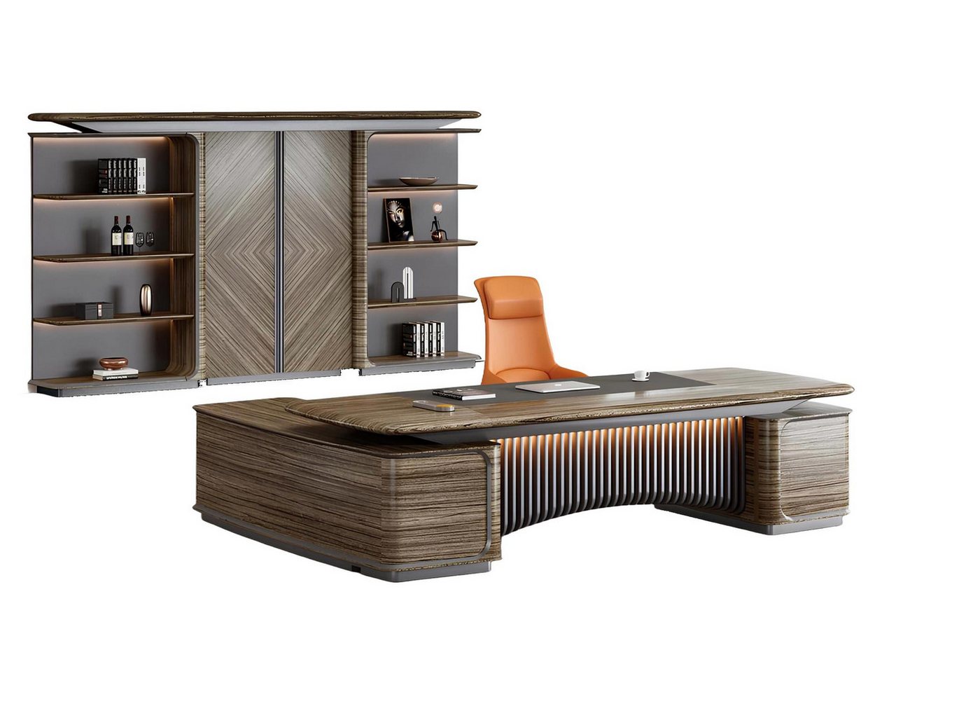 Xlmoebel Büromöbel-Set Vollständiges Büro-Set mit Designer-Eckschreibtisch und modernem, (Arbeitstisch + Schrank), Hergestellt in Europa von Xlmoebel