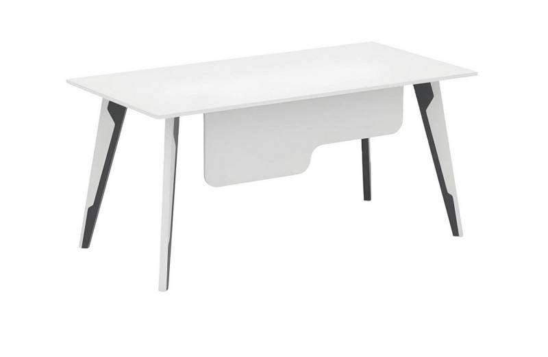 Xlmoebel Schreibtisch Weiß-Schwarz Schreibtisch für das Arbeitszimmer, Bürotisch, (1-St., Schreibtisch), Hergestellt in Europa von Xlmoebel